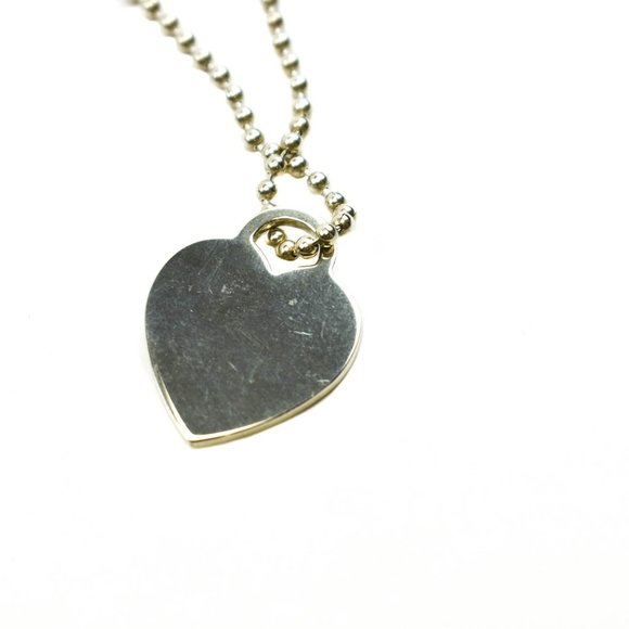 TIFFANY & CO Sterling Silver Return to Necklace Full Heart Pendant 1009 - Picture 3 of 10